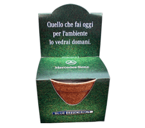 Green Espresso Vasetto Compostabile in Lolla di riso Confezione Personalizzata per Mercedes Benz