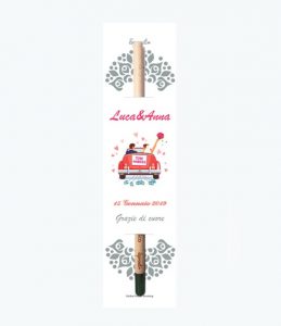 Matita Piantabile e Personalizzazione per Matrimonio Just Married Rosso