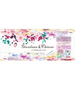 Microgiardini vasi in lattina versione Bomboniere Floreali con Pianta con Grafica per matrimonio Primavera