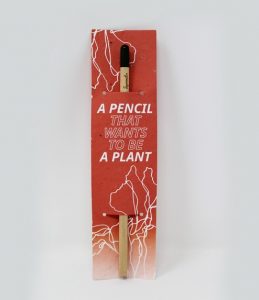 Matita piantabile con pack rosso personalizzato