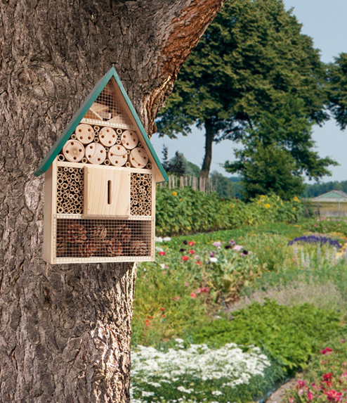 Hotel para Abejas de Madera - Casita en árbol