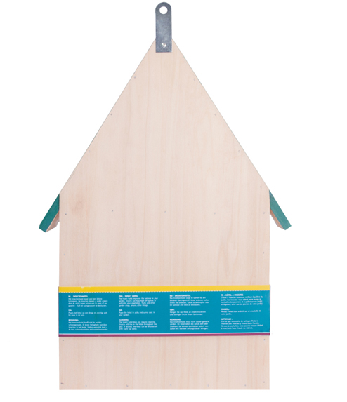 Hotel para Abejas de Madera - casita grande retro