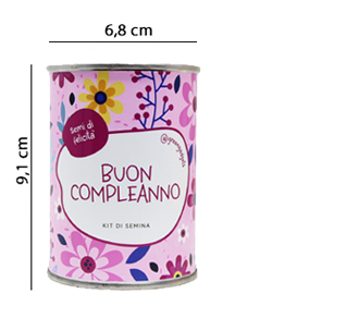 Microjardines de Felicitación medidas lata