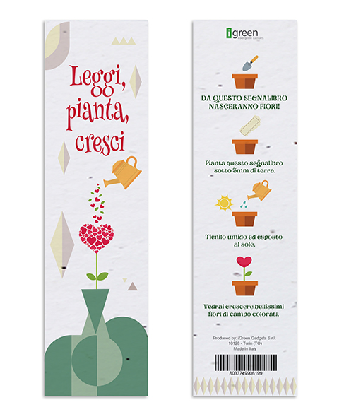 Marcapáginas Plantable Lee Planta Crece