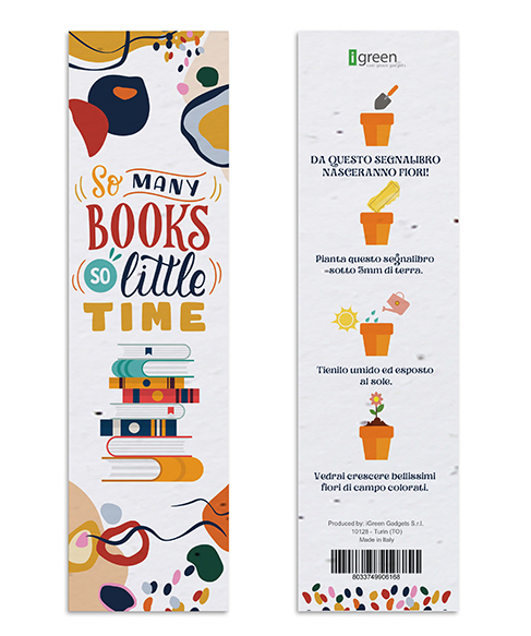 Marcapáginas Plantable Many Books Little Time