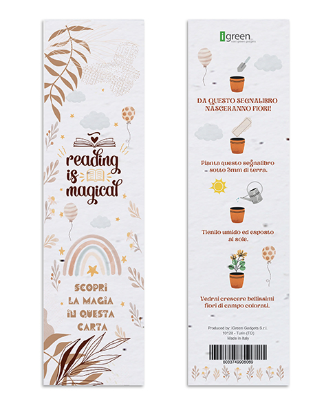 Marcapáginas Plantable Reading is Magical